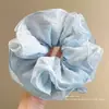 Red para moño de pelo de intestino grueso estilo coreano accesorio para coleta cuerda para el pelo textura plisada femenina de alta calidad nuevo estilo moño 2026 flor super grande