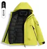 Forro de plumón de algodón Chaqueta Exterior Tres en Uno Ropa de Abrigo para Mujer Traje de Montañismo para Hombre Cortavientos Impermeable con Capucha 26 Nuevo Estilo