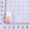 Desenho Animado Coelho Pequeno Urso Acessórios de Resina DIY Pequenos Enfeites Materiais Semi-acabados Feitos à Mão Flores Madeira de Cerejeira Cavalo