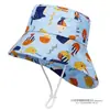 Chapéu de Pescador Infantil Teum Primavera e Verão Novo Moda Proteção Solar Grafite Chapéu de Bebê