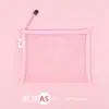 Bolsa de Arquivo Transparente para Escritório Grande Capacidade Malha de Nylon Durável Bolsa de Informação A4 Mochila de Estudante Bolsa de Armazenamento com Zíper