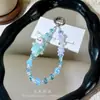 Conejito de Cristal con Cuentas Cadena para Teléfono Colgante para Funda de Teléfono Accesorios para Bolsos Llavero Acrílico Pequeños Regalos Venta al por Mayor