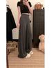 Calça de Maternidade para Outono e Inverno, Calça de Perna Larga Listrada, Modelagem Justa, Simples e Versátil, Estilo Preguiçoso, Calça Longa Reta Soltinha