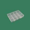 Caja de Plástico de 12 Compartimentos para Cuentas, Muestras de Arcilla Suave, Caja de Exhibición de Plástico, Papelería, Accesorios de Ferretería, Caja de Almacenamiento Transparente con Tapa