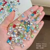 Venta Caliente Transfronteriza Color Mixto Forma Irregular Pedrería para Uñas Bling Rectangular Corazón Torcido Pedrería Brillante Decoraciones para Uñas de Celebridad de Internet Venta al por Mayor