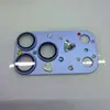 Adecuado para iPhone 18 Pro Max, armadura de metal DIY con diamantes de colores en forma de corazón, película protectora de lente integrada para Apple 17 Pro