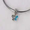 Accesorios de moda europeos y americanos al por mayor Colgante de mariposa de diamantes de gota de aceite DIY Cuentas de agujero grande de aleación Venta directa de fábrica
