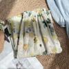 En Stock Verano Delgados Algodón-Lino Lavado Tie-Dye Estampado Estilo Vacaciones Pantalones de Lino Transpirables Artísticos Casuales de Pierna Ancha