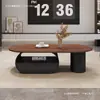 Mesa de centro de madeira maciça estilo vintage, design retrô, simples e elegante, adequada para salas de estar pequenas, modelo novo com toque de alta qualidade