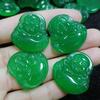 Ágata natural calcedônia verde Buda sorridente joia estilo Buda para homens e mulheres pingente pingente em estoque venda direta no atacado