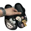 Gafas oso muñeco de dibujos animados DIY tabla de dibujo con pegamento de crema hebilla de zapato accesorios para zapatos flor de zapato lindos accesorios para zapatos