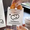 Bolsa Desechable para Bagel Croissant Pan Desayuno Especial Empaque para Hornear Bolsa de Empaque para Llevar Bolsa de Papel a Prueba de Grasa con Logo Impreso