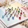 Rosca interna lip nail aço inoxidável super flash 4 garras zircônia 5A dente interno lip nail clipe de cartilagem da orelha joias para perfuração fabricantes