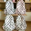 Mochila de Nylon de Gran Capacidad con Lunares Estilo Coreano Ins de Alta Apariencia para Estudiantes de Secundaria y Preparatoria Ligera Simple Mochila de Viaje