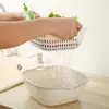 Bacia Dupla para Lavar Vegetais com Cesta Drenante, Escorredor de Frutas para Cozinha, Ferramenta Doméstica para Drenar Água Conjunto de Seis Peças, Cesta para Lavar Vegetais