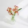 Flores pequeñas artificiales de cristal, calas, rosas, lirios, peonías y pájaros, juego de adorno de flores eternas, regalos extranjeros transfronterizos