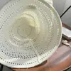 Fábrica de Gorros de Pescador Tejidos En Stock Verano Calado Transpirable Gorro de Pescador Protección Solar Sombrero de Cubo Que Hace que la Cara Parezca Más Pequeña Sombrero para el Sol