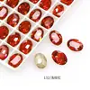 Rhinestones para Uñas Dongzhou Crystal Light Color Rojo Rosa con Base Puntiaguda, Corazón Inclinado, Brillo Deslumbrante, Decoraciones para Uñas de Corazón de Cristal K9 Color Durazno, Corazón Inclinado Rectangular