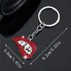 Llavero de Coche con Labios Rojos Lindos, Sexy, Creativo y de Moda, Accesorios para Bolsos de Hombres y Mujeres, Llavero con Colgante de Metal
