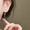 Pendientes Asimétricos de Estrella para Mujer, Diseño de Colgante Trasero de Nicho, Estilo de Lujo Ligero, Pendientes de Gama Alta