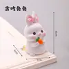 Figura Decorativa de Pastel de Conejo de Moda Dibujos Animados Lindo Mini Conejo Blanco Decoración de Mesa de Postre de Cumpleaños Topper