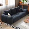 Sofá Puff de Chenille Creme Estilo Francês para Sala de Estar, Aluguel de Apartamento, Apartamento Pequeno, Sofá de Tecido em Linha Reta Ultra Macio