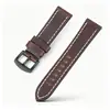 Correa de Cuero Crazy Horse de Liberación Rápida, Accesorio de Correa de Reloj para Hombre Estilo Grueso Vintage 18-20-22-24mm