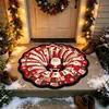 Decoración Navideña Efecto 3D Felpa de Cristal Felpudo Resistente al Desgaste Resistente a la Suciedad Felpudo para Puerta de Entrada Pasillo Tacto Afelpado Aislamiento Térmico Felpudo para Ventana de Mirador