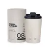 Caneca Térmica de Café Transfronteiriça Amazon Personalizada 8oz à Prova de Vazamento com Tampa Flip Caneca Térmica de Aço Inoxidável 304 Caneca de Café
