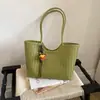Bolso Tejido de Gran Capacidad para Viajes Diarios para Mujer, Nuevo Bolso Cesta Estilo Coreano de Nicho Verano 2026, Bolso Tote de Moda