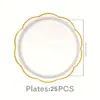 Novos Pratos de Papel Amarelos com Borda de Renda para Festa Conjunto de Louça para Eventos Toalha de Mesa Decorativa Suprimentos de Guardanapo