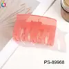 Pinza para el pelo de color gelatina Qiyue Ps de alta gama transparente tipo tiburón para mujer estilo coreano versátil dulce accesorio para el pelo al por mayor