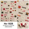 Redanco5D Repujado Ins Popular Caricatura Pegatinas para Uñas Concha Luz Trébol de Cuatro Hojas Pegatinas Tridimensionales para Uñas He1829