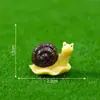 Decoração de musgo suculento para paisagem em miniatura, artesanato em resina de caracol pequeno de 3 cores, acessórios decorativos DIY, pequenos enfeites