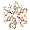 Reloj pulsera de nácar extraíble al por mayor con incrustaciones de diamantes, reloj de cuarzo de doble fila de perlas 'persona perezosa' transfronterizo, reloj exquisito para mujer