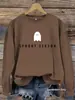 Sudadera Casual Suelta para Mujer Estampado de Temporada de Horror de Halloween Nueva Sudadera Deportiva de Cuello Redondo para Mujer de Comercio Exterior
