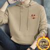 Suéter Pesado con Capucha de 320g para Hombre con Forro Polar Cálido Blanco Chaqueta Top Tendencia Estampado Hoja de Arce Sudadera con Capucha de Manga Larga