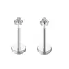 Venda Direta da Fábrica Brincos de Aço Inoxidável Cravejados com Zircônia Cúbica Tipo Pino Stud para Lábio Piercing Corporal Joia Stud para Cartilagem da Orelha Em Estoque