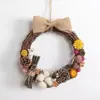 Kit de Manualidades Navideñas Estilo Rústico Americano, incluye materiales para hacer coronas, adecuado para jardines de infancia, floristerías y decoraciones de puertas interiores