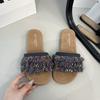 Pantuflas Planas de Lujo Estilo Francés para Mujer, Nuevas y de Moda Verano 2025 Pantuflas Estilo Chanel Perfectas para Combinar con Vestidos