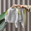 7846 Conjunto de Ropa de Primavera para Niños 2026 Nuevo Sudadera con Bloques de Color Conjunto de Dos Piezas Moda de Primavera y Otoño para Niños Ropa Deportiva Primavera