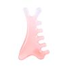 Peine de Masaje Multifuncional de Resina Cuatro en Uno con Gua Sha de Sándalo para Terapia del Cuero Cabelludo, Acupresión Facial, Peine de Meridianos para Meridianos de la Cabeza