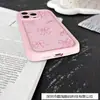 Funda para Teléfono Móvil Rosa con Lazo Manzana 14Promax Iphone15 Estilo Coreano 13/12 Resistente a Caídas 11 Hermosa 7/8 Pegamento Suave