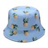 Comercio electrónico transfronterizo Amazon más vendido sombrero de pescador con patrón de frutas para hombres y mujeres Sombrero para el sol de ocio al aire libre sombrero de viaje de verano