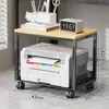 Gabinete de Almacenamiento para Impresora de Oficina, Organizador Lateral de Escritorio, Carrito Móvil, Soporte Elevado para Fotocopiadora, Organizador de Estación de Trabajo