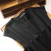Novo colete de ombro largo masculino de verão fino algodão puro esportivo sem mangas camiseta Masculino Fitness camisa masculina de manga curta