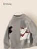 Ropa para Niños You Bao Ropa de Punto para Niños Pequeños Lana de Invierno Ropa Interior para Niños Ropa de Dibujos Animados para Niños Cuello Redondo Suéteres para Niñas