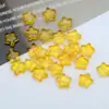 Contas de vidro em forma de estrela de cinco pontas de 8mm contas de vidro dourado fosco acessórios para joias DIY acessórios para grampo de cabelo franja