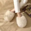 Pantuflas de Felpa Peluda de Venta Caliente Transfronteriza para Mujer al por Mayor Temporada de Otoño e Invierno Pantuflas de Algodón de Felpa para el Hogar para Mujer Comercio Exterior Tallas Grandes