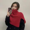Balaclava Coreana Outono e Inverno Quente Tricotada Proteção de Orelhas Pescoço Capuz Cachecol da Moda Feminina Lã Tudo-Em-Um